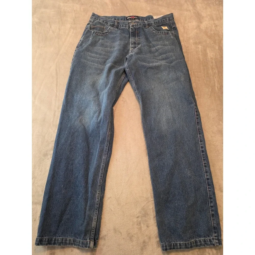 Bocomal FR Work Jeans Mens 36x34 Blue Flame Resistant NFPA 2112 Denim
